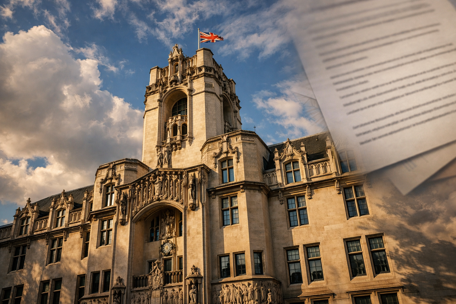 Supreme Court building with scales of justice representing the For Women Scotland ruling
